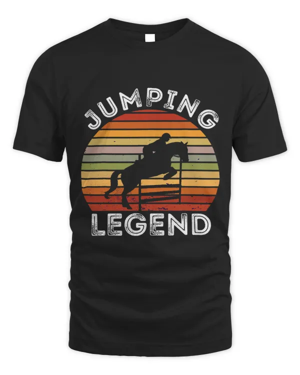 Jumping Legend Retro Vintage Sunset Show Jumping Lover