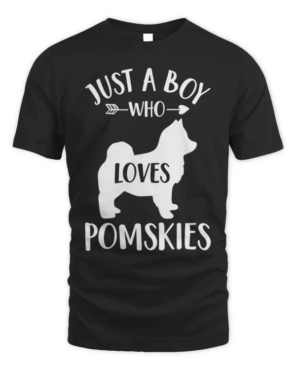 Just a Boy Who Loves Pomskies Gift for Dog Lover Pomsky