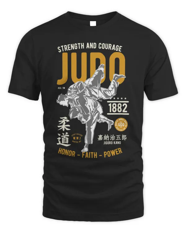 Judo Judoka Motif Strength And Courage
