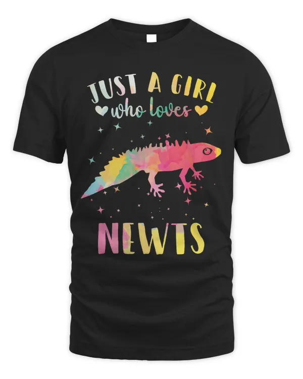 Just a Girl Who Loves Newts Watercolor Newt Women 208
