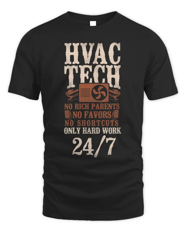 HVAC Technician Tech Vintage Hvac Tech No Rich Parents No 1