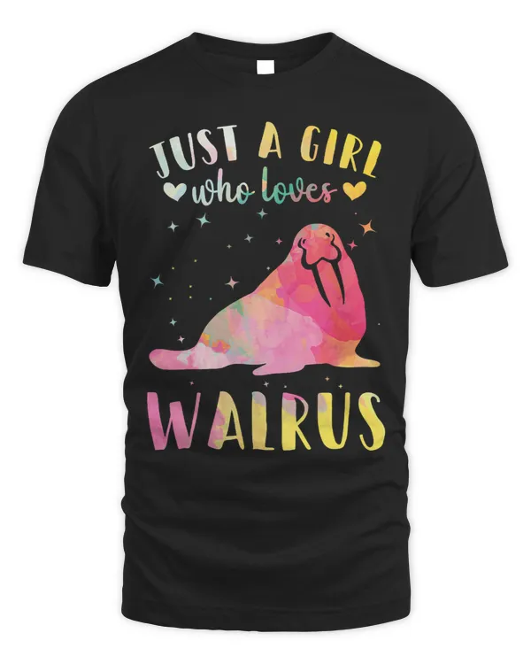 Just a Girl Who Loves Walrus Watercolor Walru Women 177