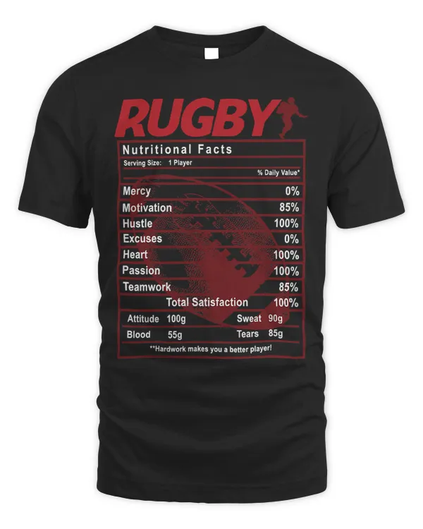 Rugby Nutritional Facts Rugby Player Coach Athelete Lover 219