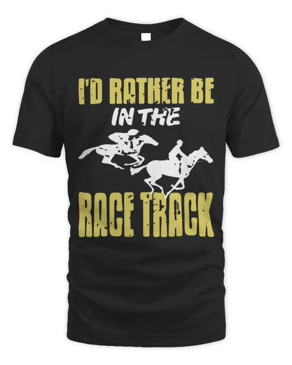 Id Rather Be In The Race Track Funny Retro Present