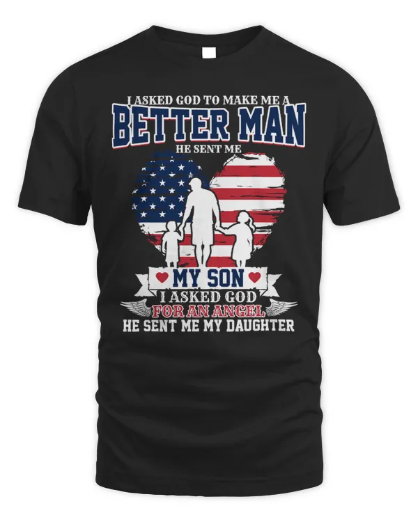 Father Grandpa Better Man SonDaughter Patriotic Family Best Dad 57 Family Dad