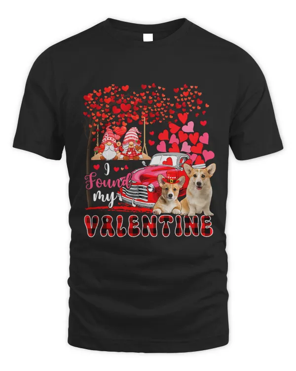 I Found Valentine Two Cute Corgis Couple Gnomes Pickup