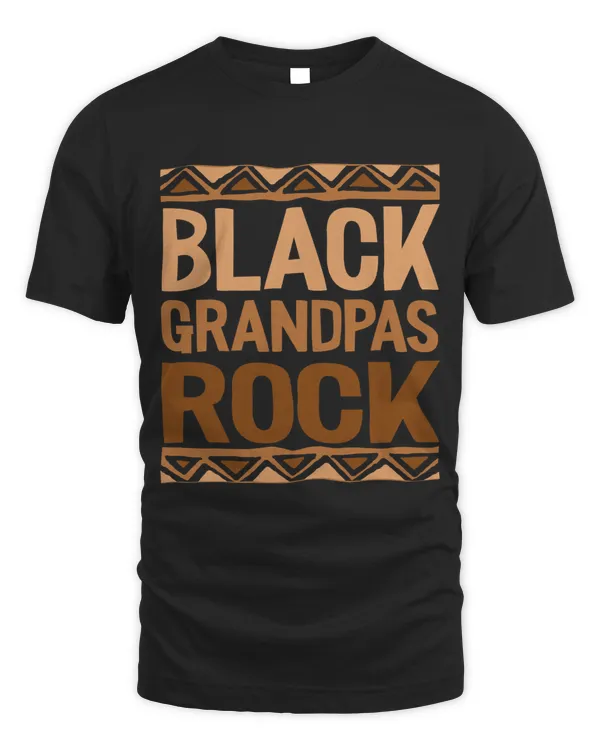 Mens Black Grandpas Rock Black History Month BLM Grandfather