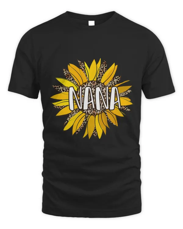 Nana Gift Leopard Print Sunflower Sun Flower Floral Grandma