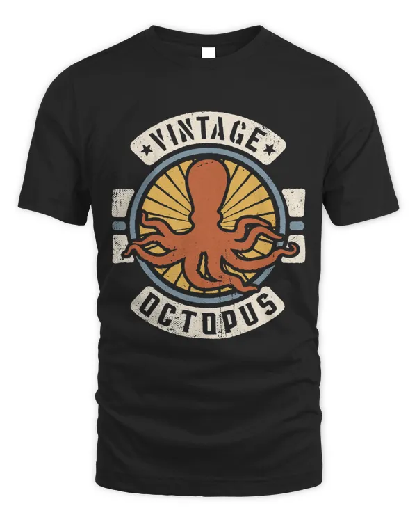 Octopus Vintage Classic Retro 60s 70s Animal Lover