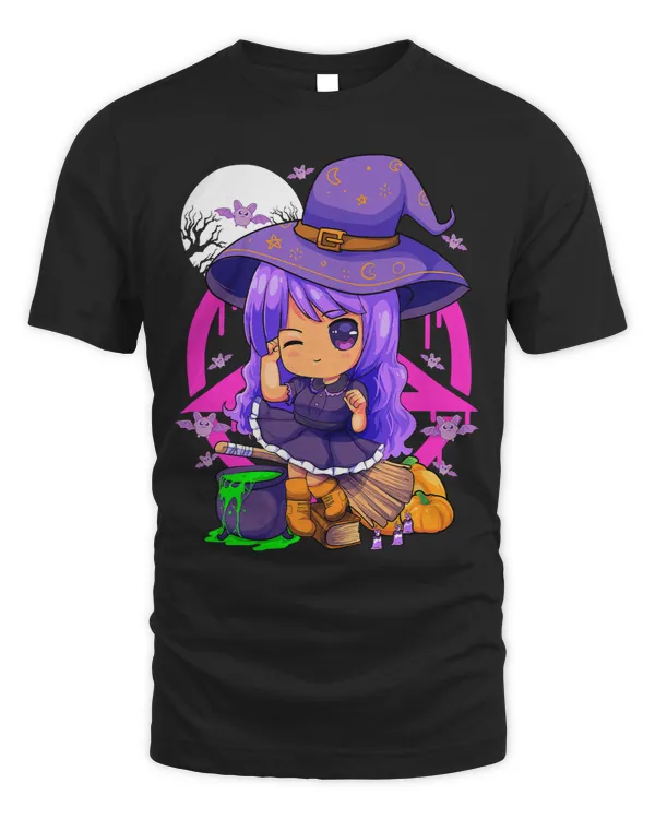 Chibi Anime Halloween Witch Kawaii Pastel Goth Halloween 95