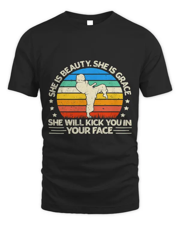 Karate Girl Beauty Grace Kick You In Face Taekwondo Lover