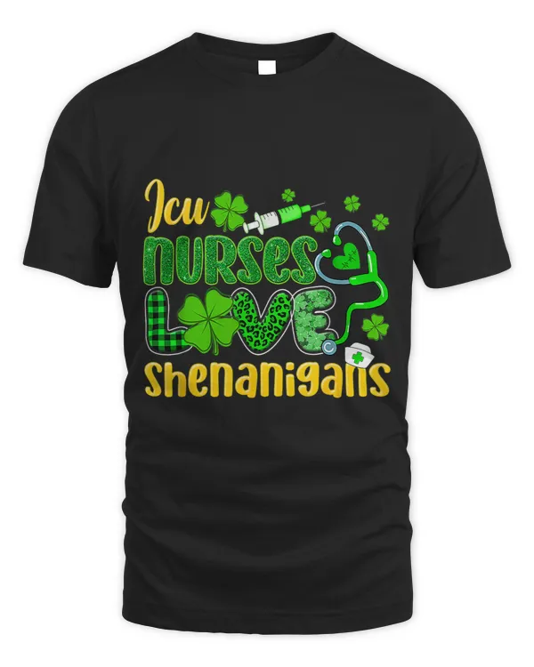 ICU Nurses Love Shenanigans St Patricks Day Gnome Leopard