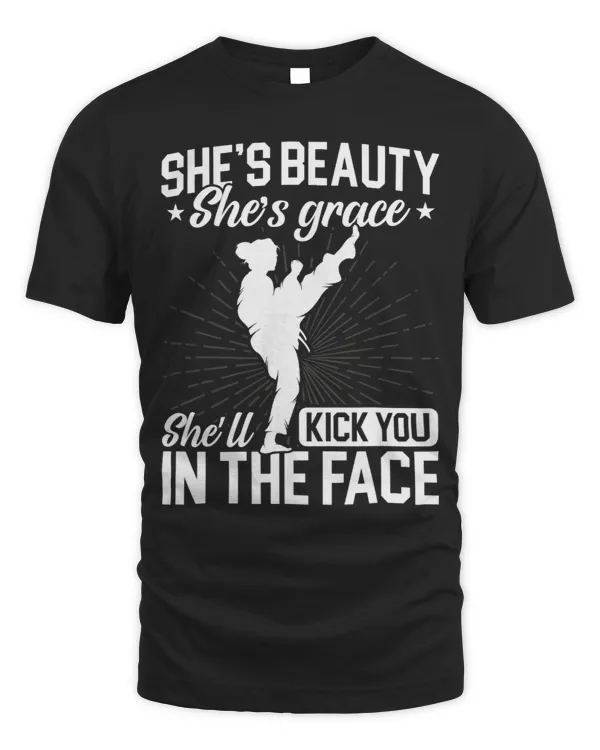 Karate Girl Shes Beauty Shes Grace Shell Kick Black Belt