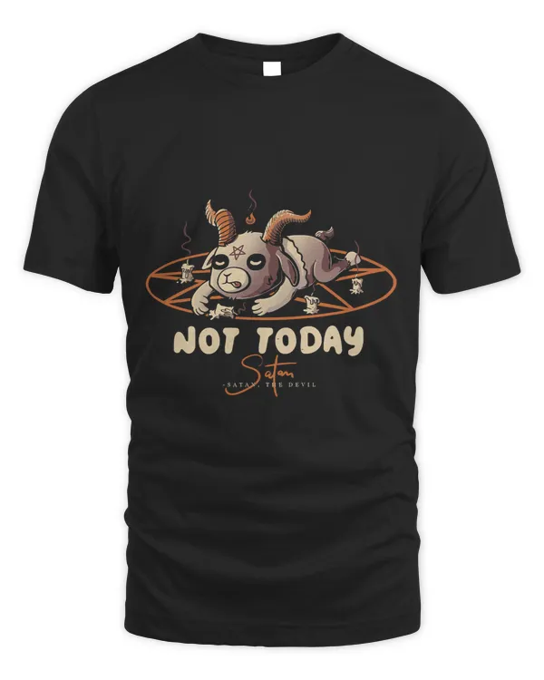 Halloween Satan Not Today Lazy Baphomet Funny Satanic Goat540