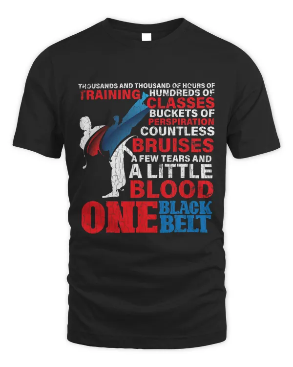 One Black Belt Funny Taekwondo Kung Fu Martial Arts Graphic