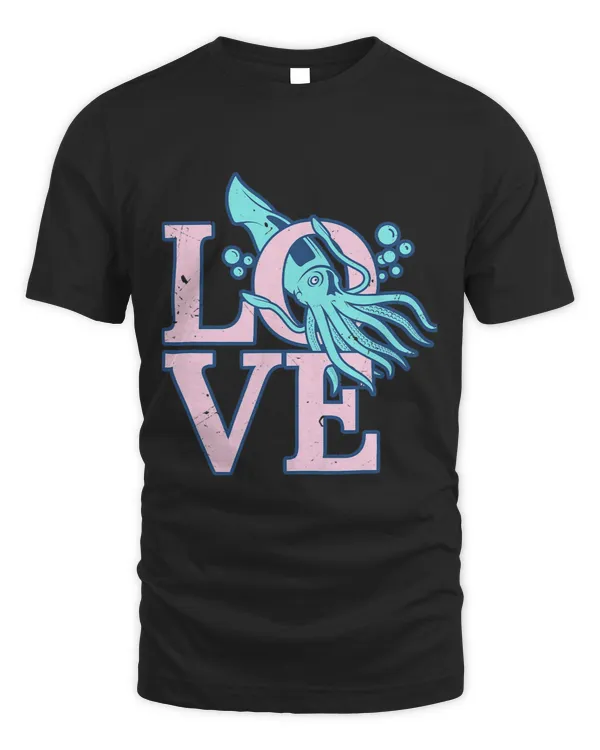 LOVE Octopus Tshirt Cuttlefish Squid1