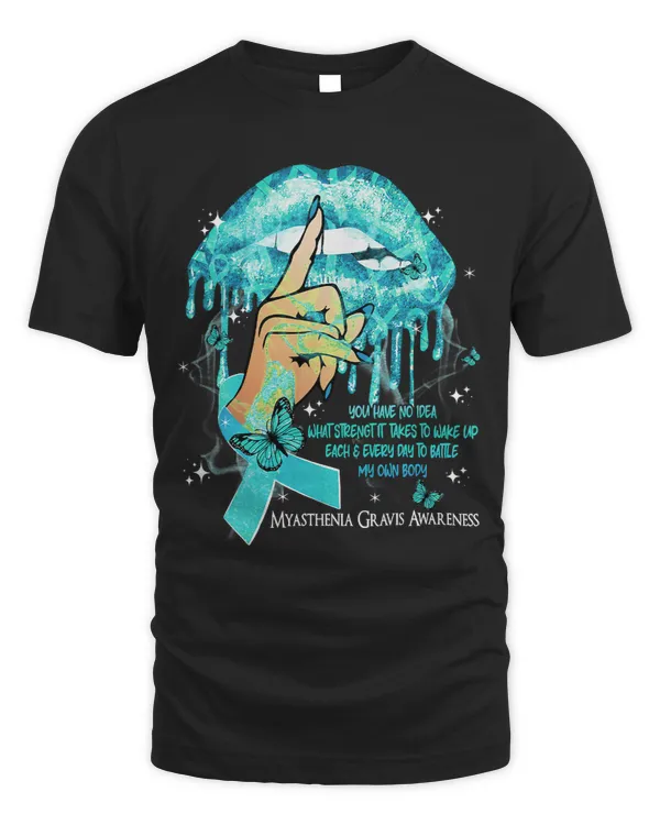 Dripping Lips Butterflies Women Myasthenia Gravis Awareness