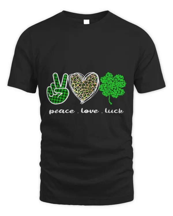 Leopard Peace Love Luck Saint Patricks Day