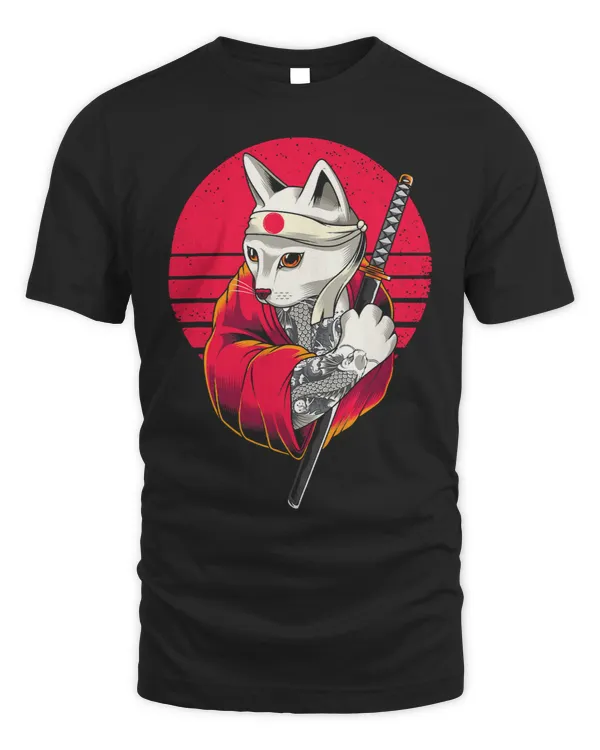 Samurai Japan Gift Animal Ninja Anime Cat