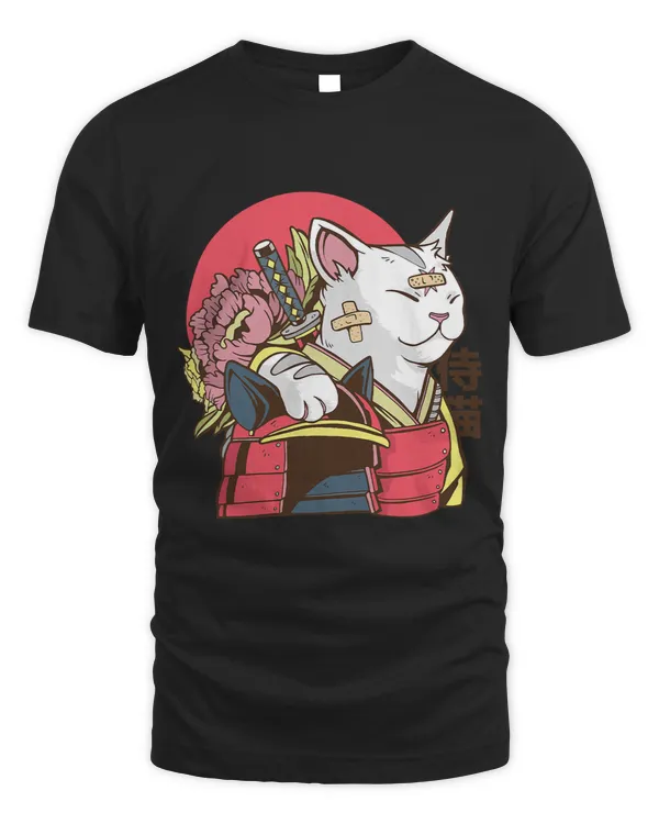 Samurai Ninja Cat Kawaii Tattoo Graphic