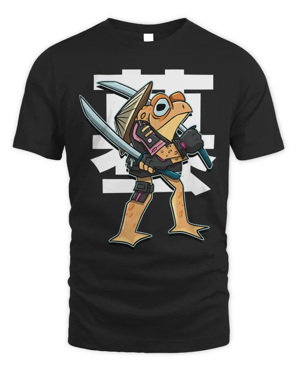 Samurai Toad Bushido Frog Ninja With Japanese Kanji Letters