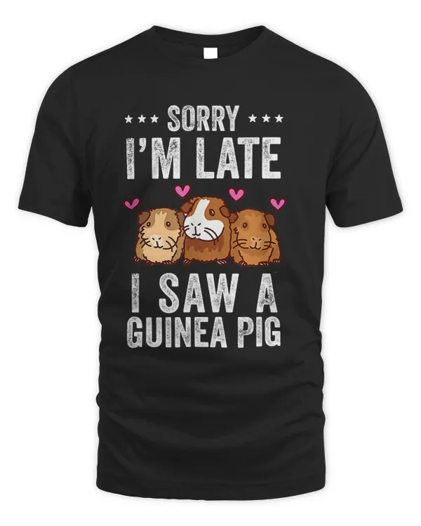 Sorry Im Late I Saw A Guinea Pig Funny Guinea Pig Lovers