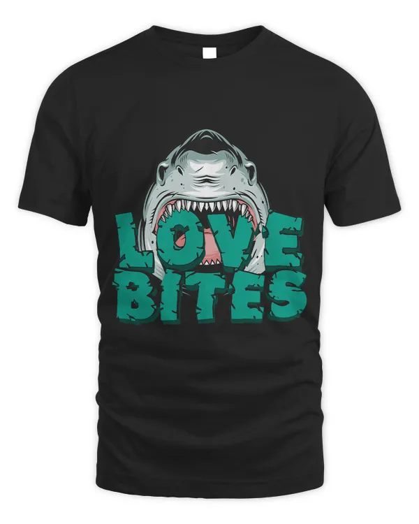 Love Bites Shark Love Happy Valentines Day Wife Husband Art