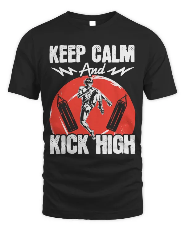 Kickboxing Vintage Keep Calm And Kick High