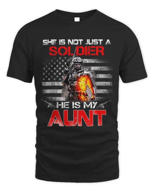 My Aunt Is A Soldier Proud Army Grandchildren Tshirt