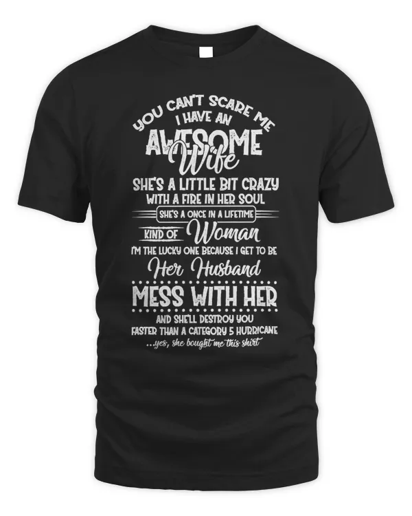 Husband Family Wife You Cant Scare Me I Have An Awesome Wife 70 Couple