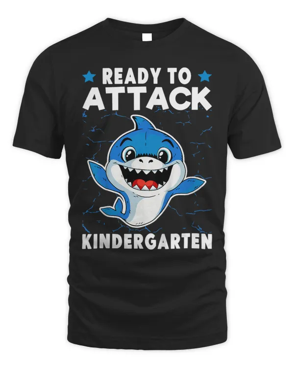 Kids Ready To Attack Kindergarden Shark Lover Kids Boys