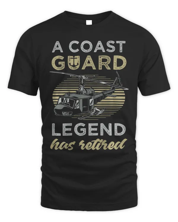 Mens Backprint A coast guard legend has retired
