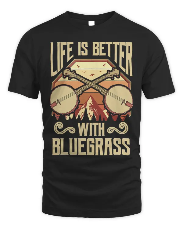Banjo Vintage Retro Bluegrass Music Fans Banjo Player