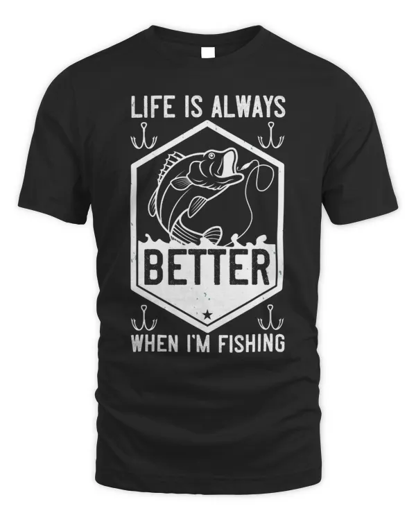 Angler saying fishing makes you happy