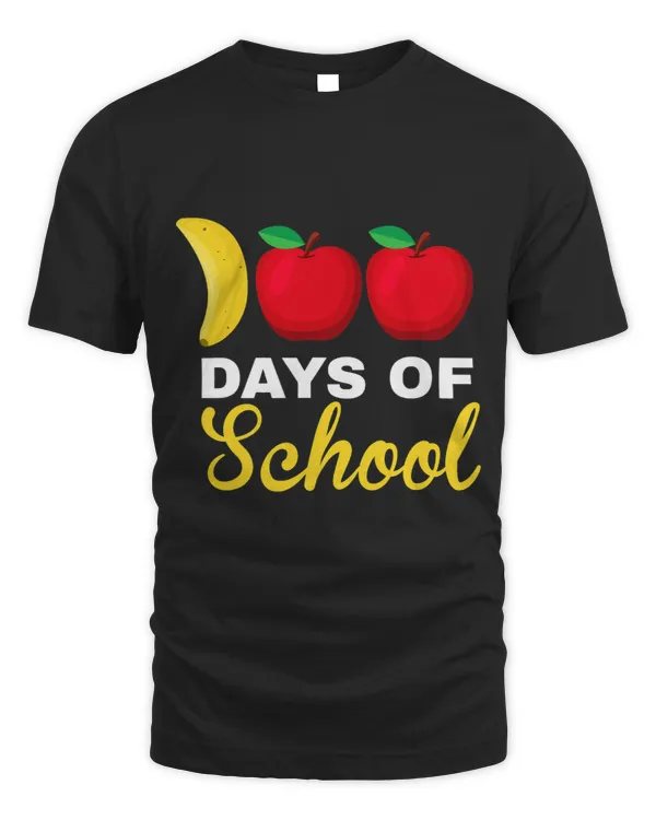 104 Days of school Apple Funny Food fruit Lover Tee