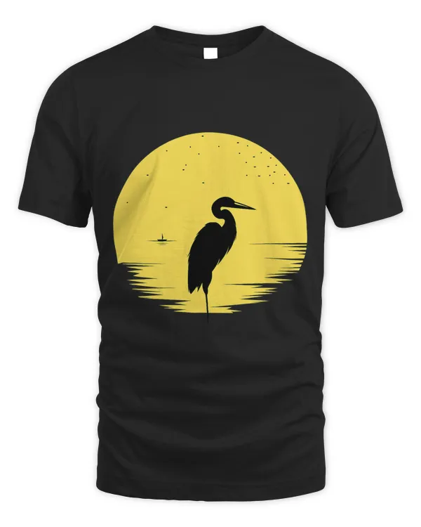 Heron Birds at Sunset Animal Wildlife Bird for Men Women