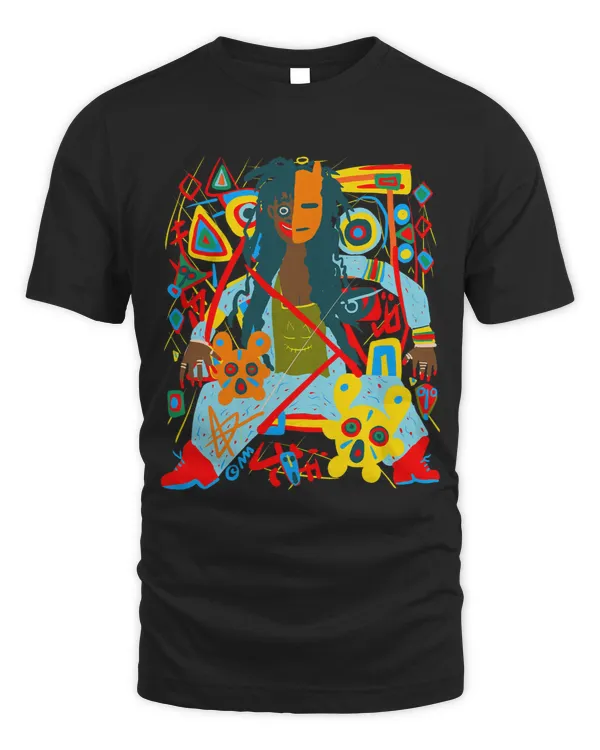 African Graffiti Outsider Art Abstract Black Woman Graphic