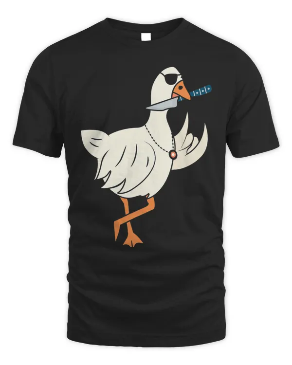 Funny Duck Goose Bird And Knife Design For Men Women Gooses