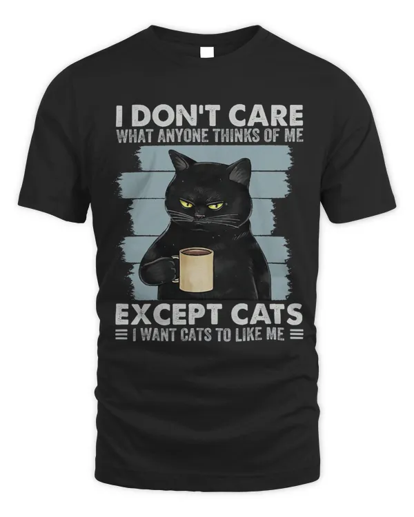 I Dont Care What Everyone Thinks Of Me Except Cats Funny