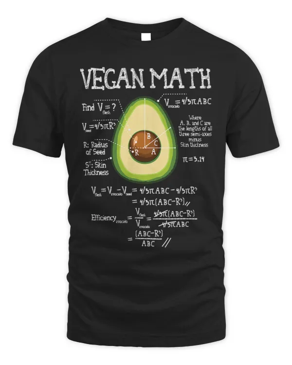 Funny Avocado Math Shirt Vegan Math Teacher
