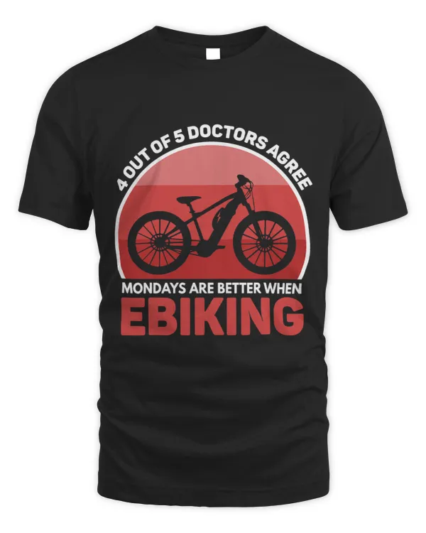 Funny EBike Shirt Joke EBiking on Monday EBiker