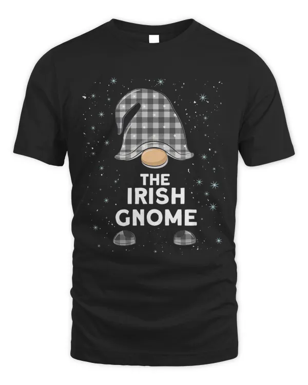 Irish Gnome Grey Buffalo Plaid Christmas Pajama