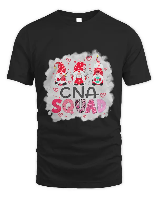 Bleached CNA Squad Gnomies Nurse Heart Valentines Day