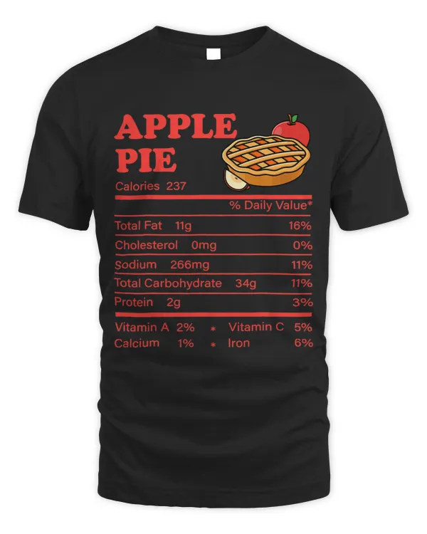Apple Pie Nutrition Facts Funny Thanksgiving Christmas Food