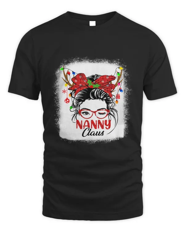 Nanny Claus Messy Bun Christmas Reindeer Bleached 77