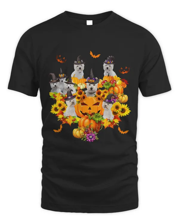 Westie Witch Heart Pumpkin Sunflower Halloween Thanksgiving 10