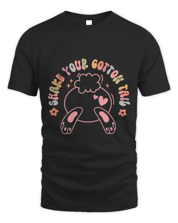Groovy Retro Shake Your Cotton Tail Funny Retro Easter Tees