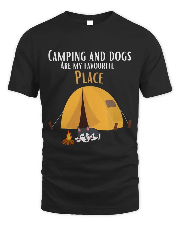 Camping and dogs are my favourite place design 3