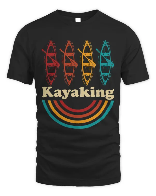 Kayak boats retro paddle kayaking vintage