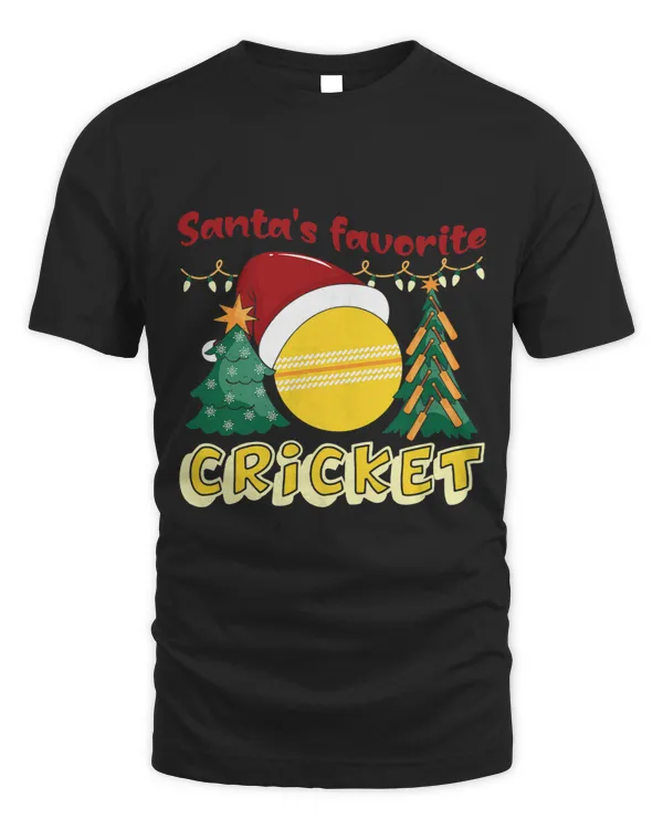 Christmas Santas One Favorite Cricket Xmas Funny Graphic